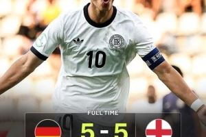 😲1-5落后连追4球变5-5！英格兰&德国创U19欧洲杯最大比分纪录
